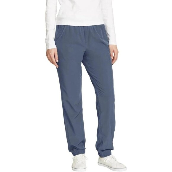 NEW Eddie Bauer Women's Size 6 Blue Fleece-Lined Jogger Pants - Picture 1 of 11